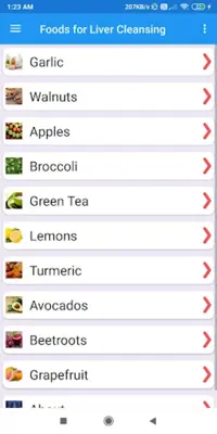 Foods for Liver Cleansing android App screenshot 7